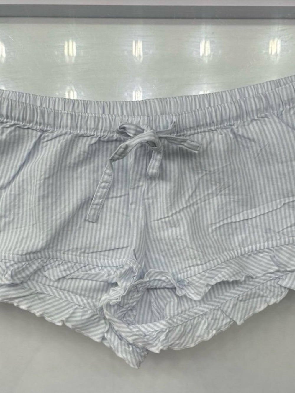 Brandy Millville Blue Striped Mini Shorts (Ready To Ship)
